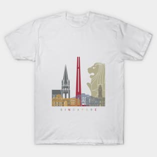 Singapore skyline poster T-Shirt